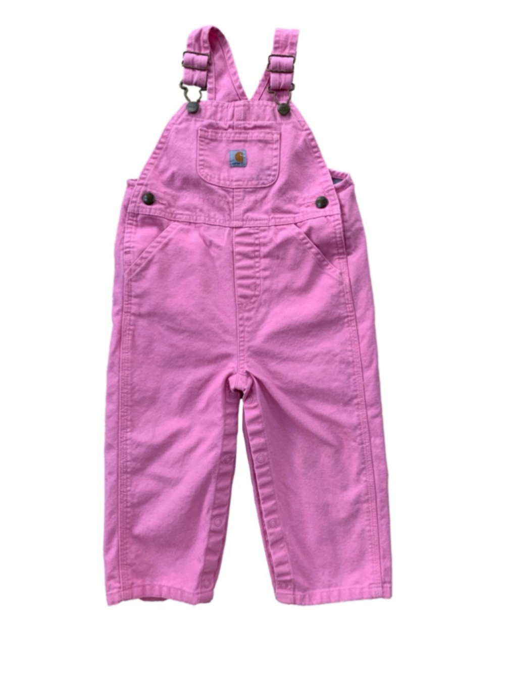 Carhartt Size 24 Months Pink Canvas Bib Overalls